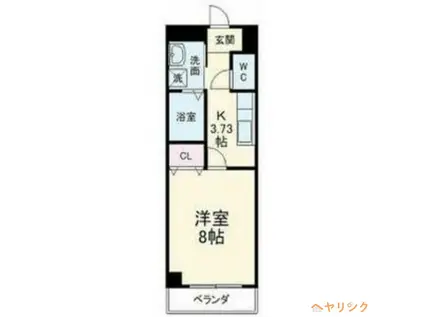 サンコー沙羅(1K/1階)の間取り写真