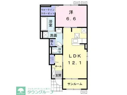 ヴィラ グレース II(1LDK/1階)の間取り写真