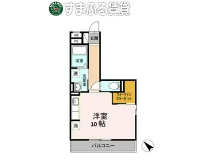 ラルーチェ(ワンルーム/3階)の間取り写真