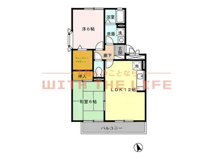 セジュール未来(2LDK/3階)の間取り写真