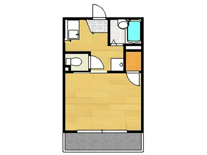 サンペックVAN(1K/2階)の間取り写真