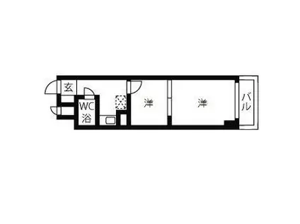 ライオンズマンション新神戸(2K/2階)の間取り写真