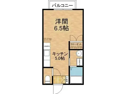 ハイツプリメーラ(1DK/1階)の間取り写真