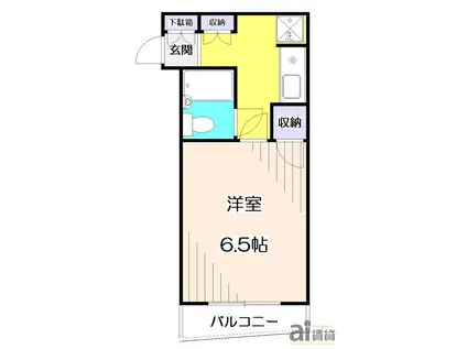 セザール清瀬中央公園(1K/4階)の間取り写真