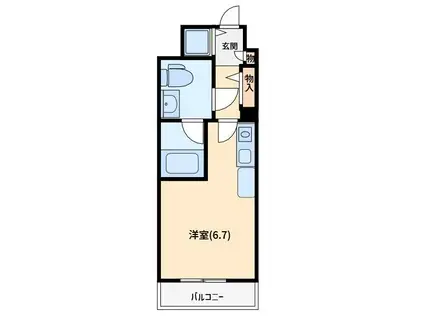 サンセール与野本町(ワンルーム/3階)の間取り写真