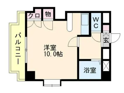 ブランシュパレ春日原(ワンルーム/4階)の間取り写真