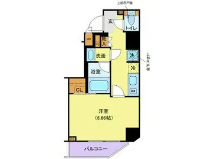 マキシヴ浅草(1K/8階)の間取り写真