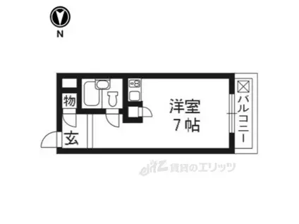 メイゾンドボワー(ワンルーム/2階)の間取り写真