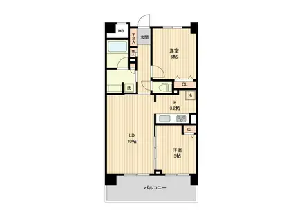 グラヴェル幕張(1SLDK/5階)の間取り写真