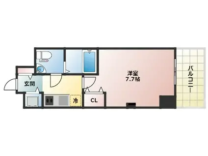 セレニテ新大阪弐番館(1K/14階)の間取り写真