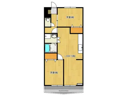 クレイドル(2LDK/1階)の間取り写真