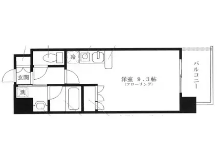 アスリート本町西(1K/5階)の間取り写真