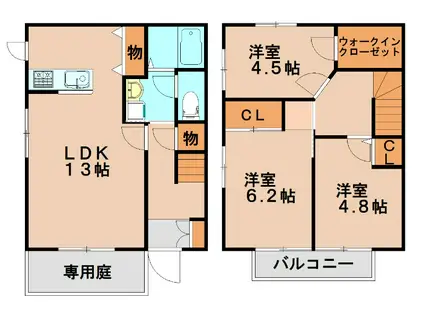 サンライト片縄(3LDK/1階)の間取り写真