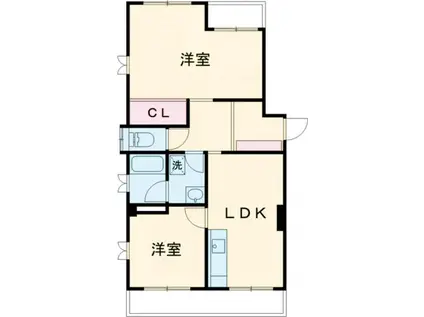 リルームス高松(2LDK/1階)の間取り写真