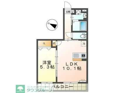 FLORENTINE FLOAT(1LDK/5階)の間取り写真