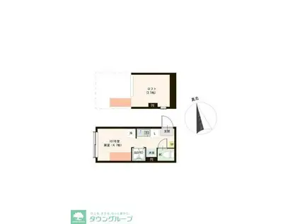 ハーモニーテラス前野町IV(ワンルーム/2階)の間取り写真