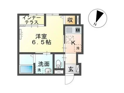 グランシャリオ泉(1K/1階)の間取り写真