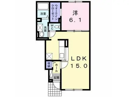 セレーノKII(1LDK/1階)の間取り写真