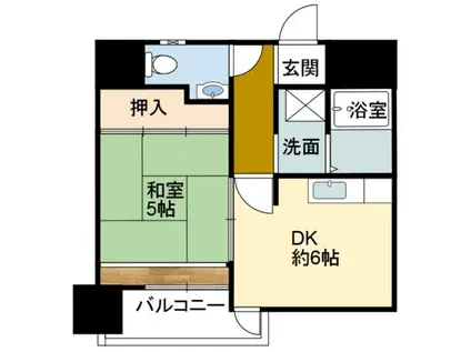 シロハイヌ尼崎(1DK/3階)の間取り写真