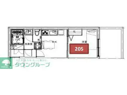 J-ARC吉祥寺(1DK/2階)の間取り写真