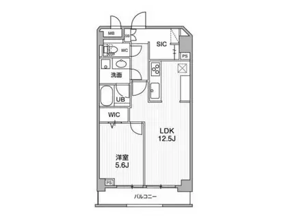 ミリアレジデンス上池袋II(1LDK/4階)の間取り写真