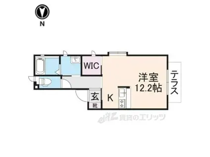 アクア西松ヶ丘AB(ワンルーム/1階)の間取り写真