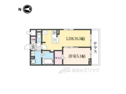 クレリア(1LDK/2階)の間取り写真