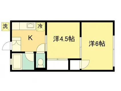 シティハイム アクワ(2K/1階)の間取り写真