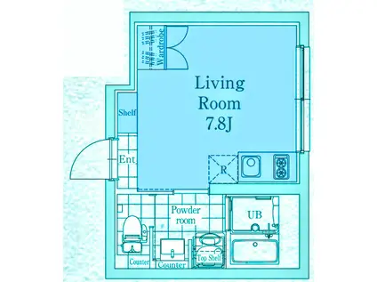 オークヴィラソウ目黒(ワンルーム/3階)の間取り写真