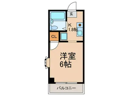 サンクラッソ阪急六甲駅前ウエスト(1K/3階)の間取り写真