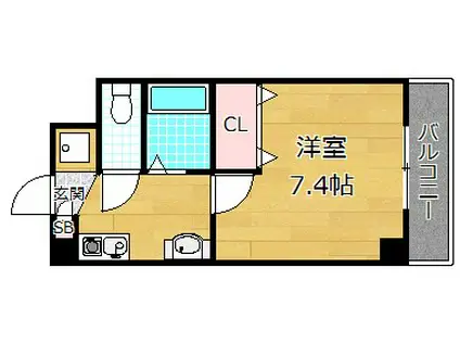 Mプラザ香里参番館(1K/5階)の間取り写真