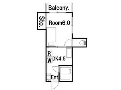 アーバンハイム(1DK/2階)の間取り写真