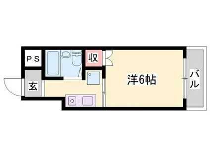 サントロペ(ワンルーム/5階)の間取り写真