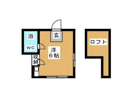 アダムハウス(ワンルーム/2階)の間取り写真