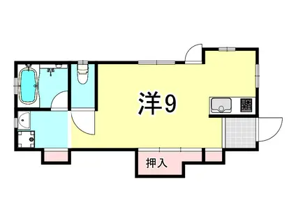 CITY 宮水(ワンルーム/1階)の間取り写真