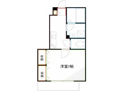 リブリ・武蔵小金井(1K/1階)の間取り写真