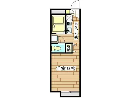 レオパレスメイプル(1K/2階)の間取り写真