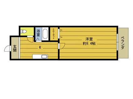 HOLY HOPE(1K/4階)の間取り写真