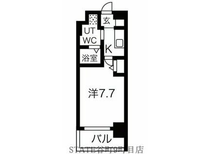 LIVIAZ NAMBA SOL(1K/8階)の間取り写真
