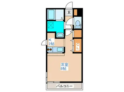 エタニティ奥村(1K/2階)の間取り写真