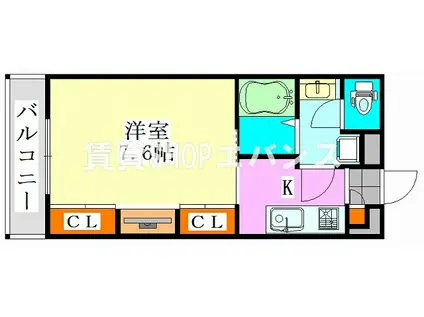 リブリ・VICTORIAS B.G(1K/2階)の間取り写真