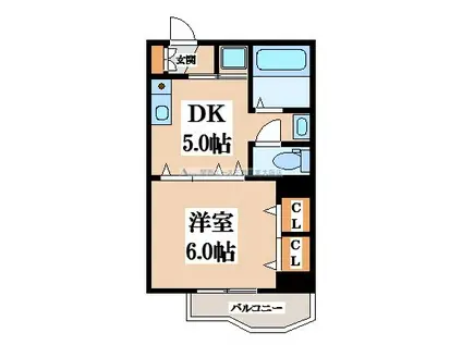 R-FLATS(1DK/4階)の間取り写真