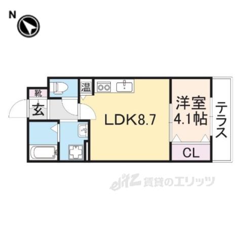 アート東大阪B(1LDK/2階)の間取り写真