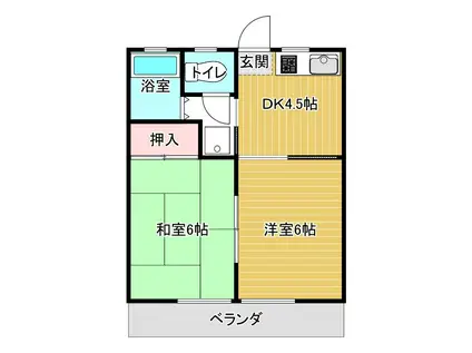 ハイツ新栄(2DK/2階)の間取り写真