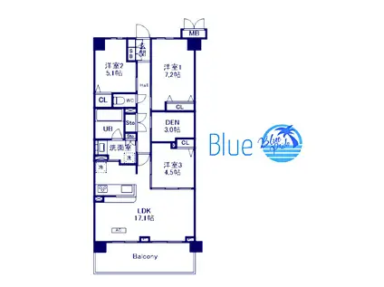 ヴェルデ(3SLDK/3階)の間取り写真