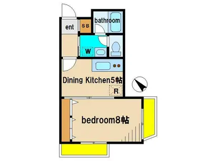エスペランサ高井戸(1DK/1階)の間取り写真