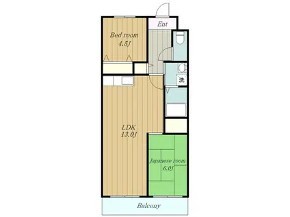 パークホームK(2LDK/2階)の間取り写真