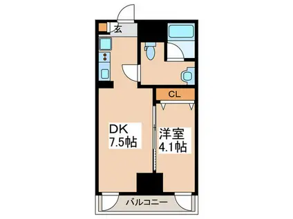 コンクレストSK町田(1DK/7階)の間取り写真