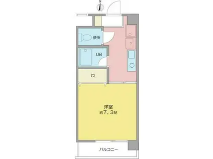 アベニュー大宝(1K/4階)の間取り写真