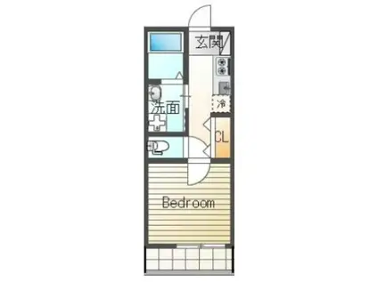 NAT上尾(1K/1階)の間取り写真